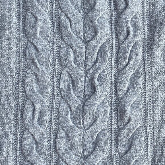 Banana Republic Italian Wool Cable Knit Sweater Sz L Fisherman Old Money Preppy - Picture 4 of 15